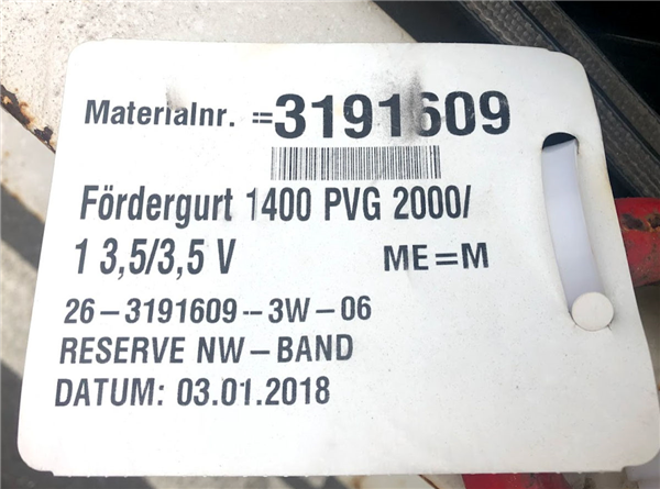 Lot Of Unused/new Fenner Dunlop Conveyor Belting, 1400mm W X 2364m L (approx. 55" W X 7,757.4' L))